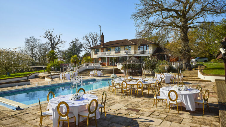 0 01 Elegant Wedding Poolviews Outdoor Dining Space Hire The Villa Mansion