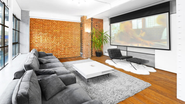 0 07a Riverside Luxury Warehouse Apartment Cinema Screen East London